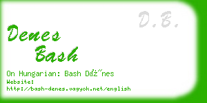 denes bash business card